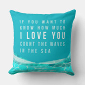 海の枕の波を数える愛 クッション (正面)