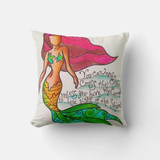 海の枕を交差させて下さい クッション (正面)