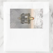 海の構造物 長方形シール (バッグ)