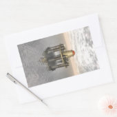 海の構造物 長方形シール (封筒)