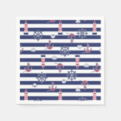 海の模様によって スタンダードカクテルナプキン (正面)