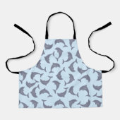 海の模様の芸術家またはキッチンのイルカ エプロン (正面)