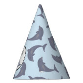 海の模様の誕生日パーティーのイルカ パーティーハット (右)