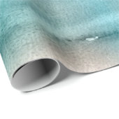 海の横長水彩美しい手描き絵 ラッピングペーパー (ロールコーナー)