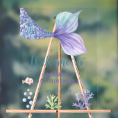 海の歓迎の下で人魚の誕生日パーティー アクリルサイン (ニュートラル)