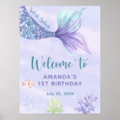 海の歓迎の下で人魚の誕生日パーティー ポスター (正面)