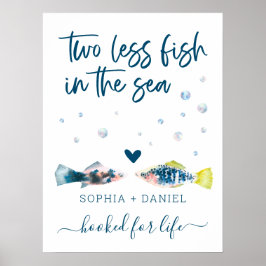 海の歓迎27x40結婚で2匹の魚 ポスター