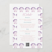 海の水お洒落色の結婚詳細 エンクロージャーカード (正面/裏面)