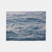 海の水が閉まる フリースブランケット (正面(横))