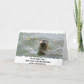 海の水のグリーティングカード カード (裏面)