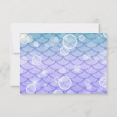 海の水の下で写真ベビーシャワー サンキューカード (裏面)