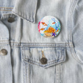 海の水の下で魚の海 航海の 缶バッジ (インサイチュ)