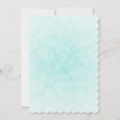 海の水の下にかわいい人魚のカラー誕生日 招待状 (裏面)