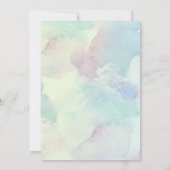 海の水の下にかわいい色の誕生日招待状 招待状 (裏面)