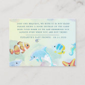 海の水の下にかわいい赤ちゃんシャワー エンクロージャーカード (正面)