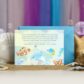 海の水の下にかわいい赤ちゃんシャワー エンクロージャーカード