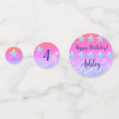 海の水の下の人魚の色の海子供のパーティー コンフェッティ (裏面)