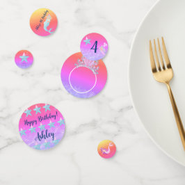 海の水の下の人魚の色の海子供のパーティー コンフェッティ