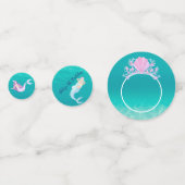 海の水の下の人魚の色の海子供のパーティー コンフェッティ (正面)