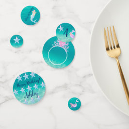 海の水の下の人魚の色の海子供のパーティー コンフェッティ