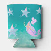 海の水の下の人魚の色の海子供のパーティー 缶クーラー (裏面)