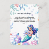 海の水の下の可愛い人魚のカラーベビーシャワー エンクロージャーカード (正面)