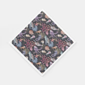 海の水の下の色の海洋動物海 スタンダードランチョンナプキン (角)