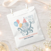 海の水の下の色タコ誕生日 フェイバーバッグ (クリップ留めされた状態)