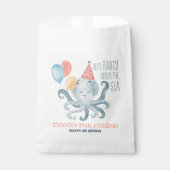 海の水の下の色タコ誕生日 フェイバーバッグ (正面)