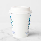 海の水の中でタコの航海の色  紙コップ (左)