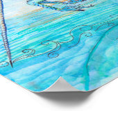 海の水の海ユニコーンリープロングホーン ポスター (角)