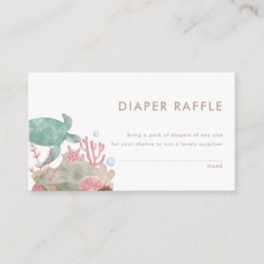 海の水の色のおむつラフ航海のルの下 エンクロージャーカード (正面)