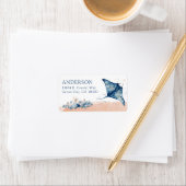 海の水の色のスティングレイ下 ラベル (インサイチュ)