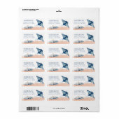 海の水の色のスティングレイ下 ラベル (フルシート)