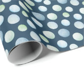 海の水の色のバブルの下 ラッピングペーパー (ロールコーナー)