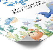 海の水の色のパーティー表カスタムの下の標識 ポスター (角)