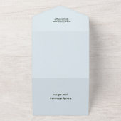 海の水の色のベビーシャワーの下 オールインワン招待状 (外側)