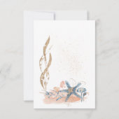 海の水の色のベビーシャワーの下 サンキューカード (裏面)