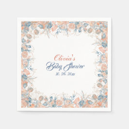 海の水の色のベビーシャワーの下 スタンダードカクテルナプキン