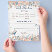 海の水の色のベビーシャワーの下 チラシ (手)