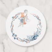 海の水の色のベビーシャワーの下 フェイバータグ (裏面)