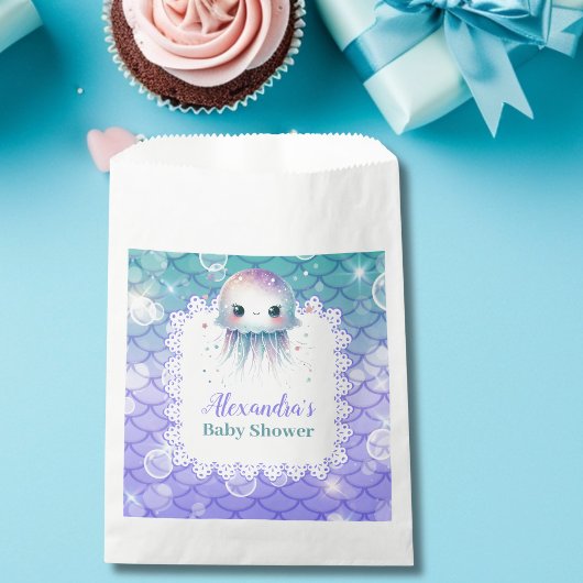 海の水の色のベビーシャワーの下 フェイバーバッグ