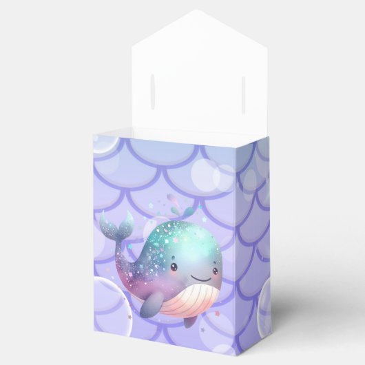 海の水の色のベビーシャワーの下 フェイバーボックス (オープン)