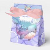 海の水の色のベビーシャワーの下 フェイバーボックス (正面サイド)