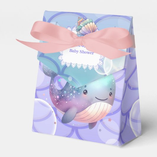 海の水の色のベビーシャワーの下 フェイバーボックス (正面サイド)