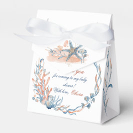 海の水の色のベビーシャワーの下 フェイバーボックス