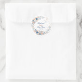 海の水の色のベビーシャワーの下 ラウンドシール (バッグ)