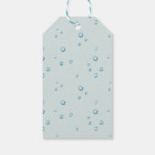 海の水の色のマーメイド誕生日パーティーの下 ギフトタグ (裏面)