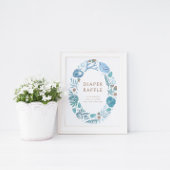 海の水の色のラッフル航海のの看板の下で ポスター