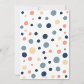 海の水の色の下でタコの赤ちゃんシャワー 招待状 (裏面)